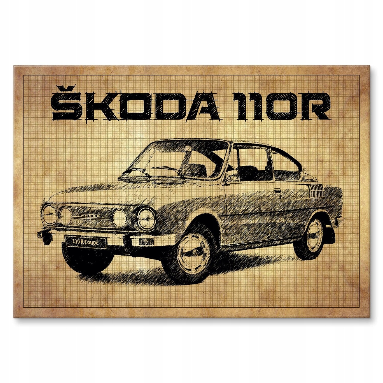 Kovový plakát Škoda 110R Szyld Plech 30 x 42 cm Dárek