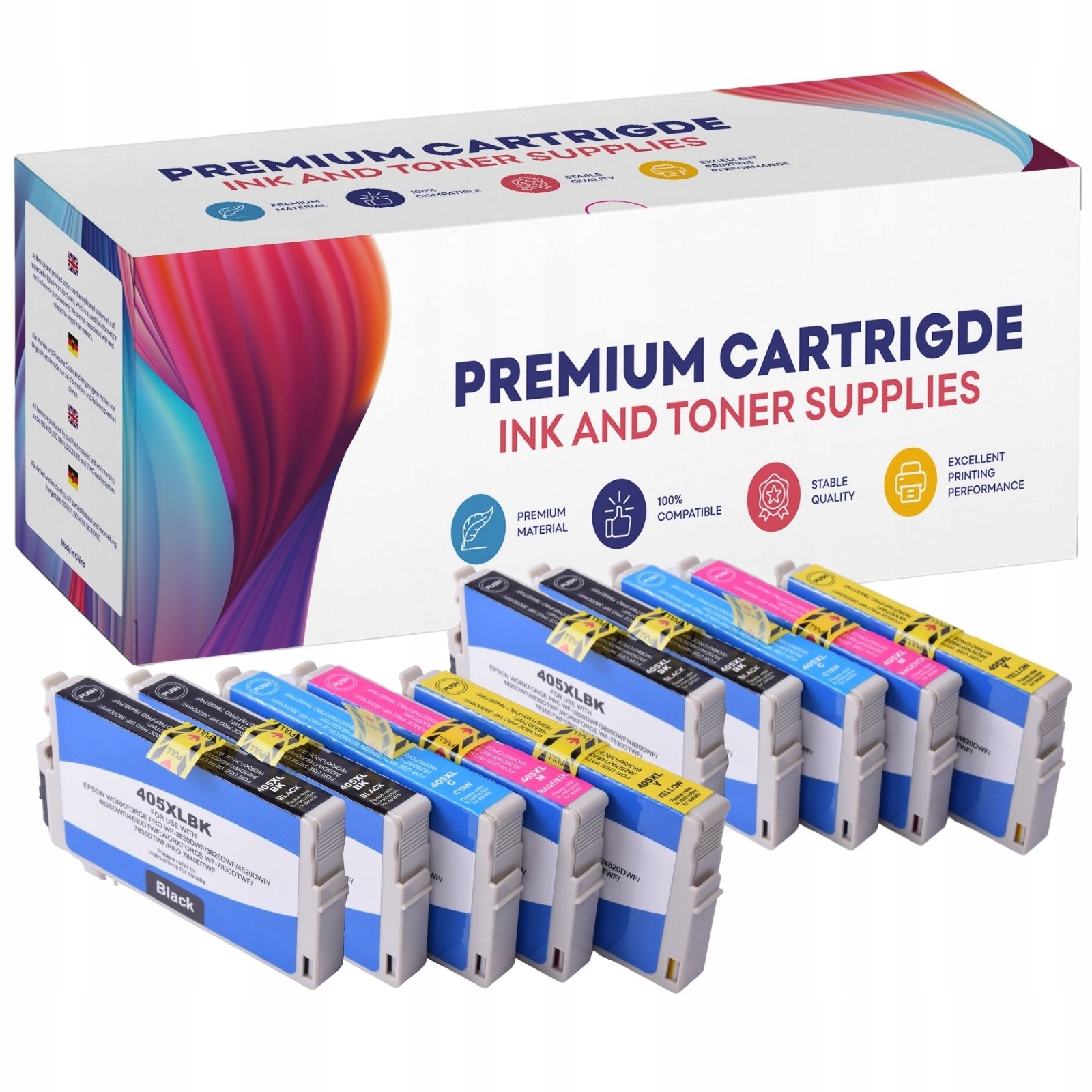 10 x Inkoust Pro Epson 405 XL WF-3800 WF-3820 WF-3825