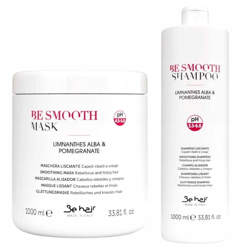 Be Smooth Szampon Wygładzający do włosów Maska Wygładzająca