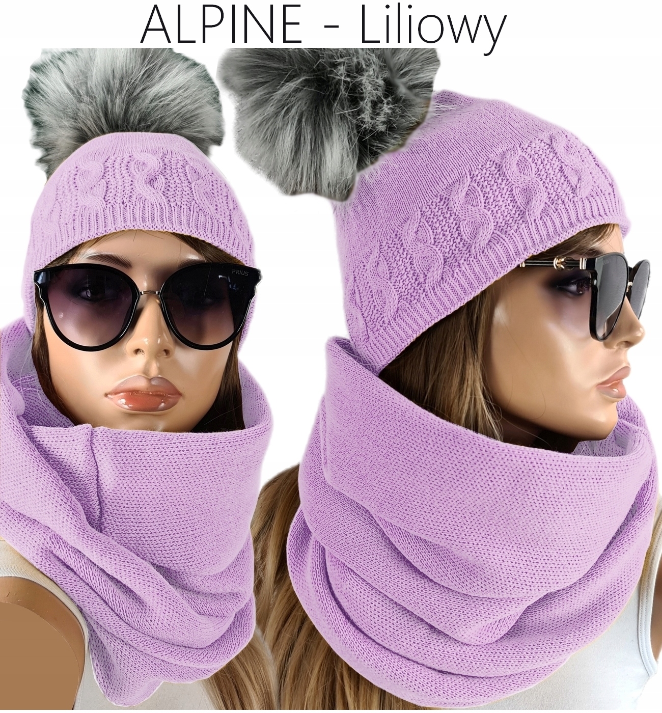 Komplet CZAPKA i KOMIN CIEPŁY POLSKI - 20 KOLORÓW Płeć kobieta