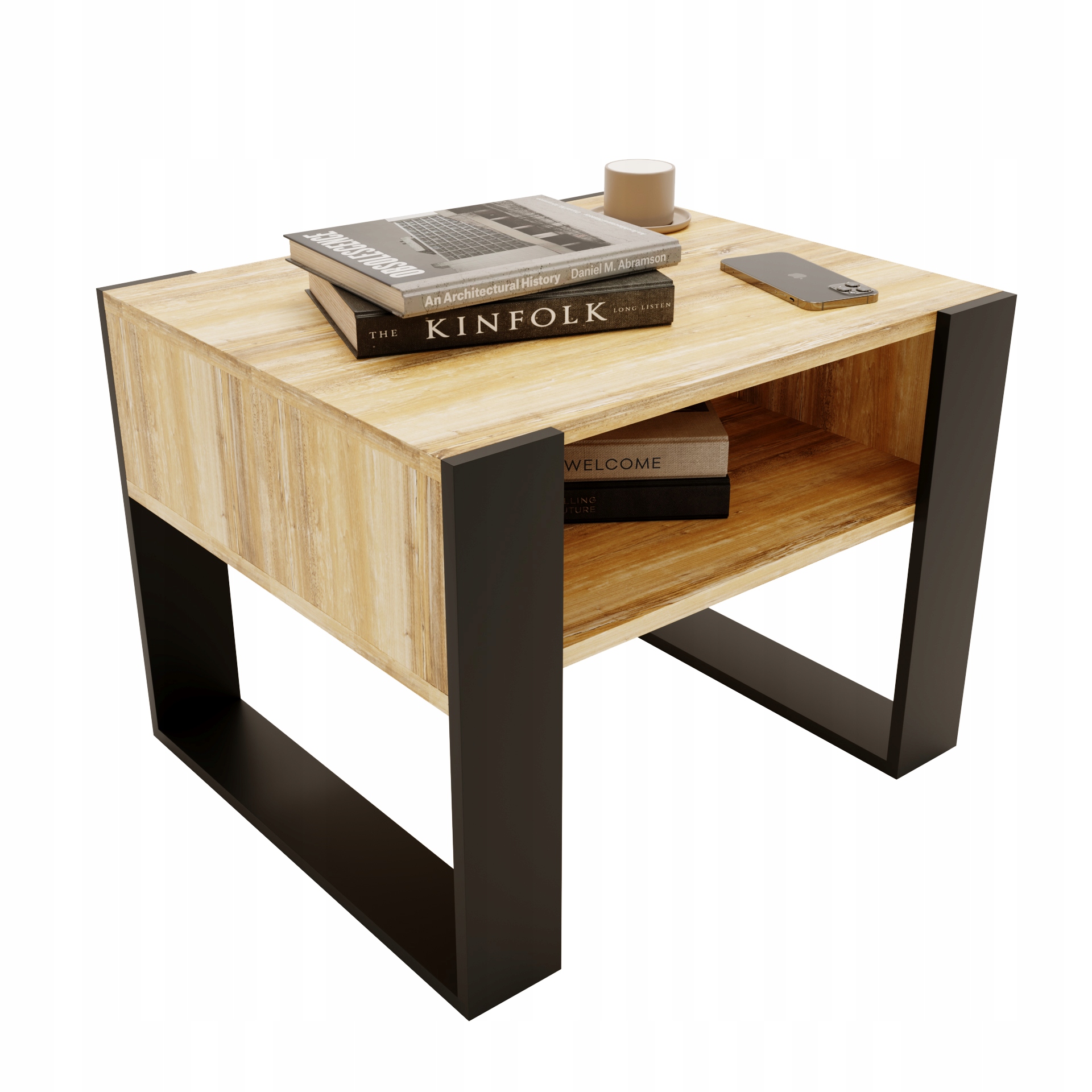 Kávový stolek Karo lavice loft retro staré dřevo 65