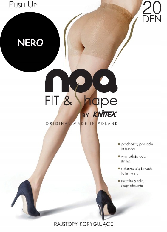 

knittex Push-up 20 den modelujące Nero 6 XXL