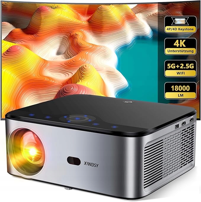 Projektor 1080P Xiwbsy 500 Ansi Full Hd 1920 x 1080p 1366