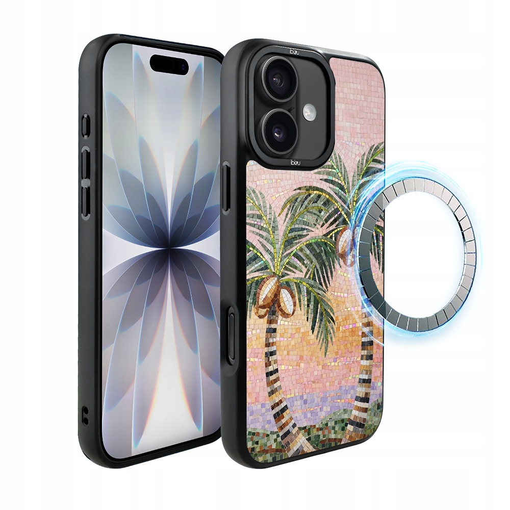 Pouzdro pro iPhone 17 Ibizu DropGuard Matt s MagSafe, Sicilská palma