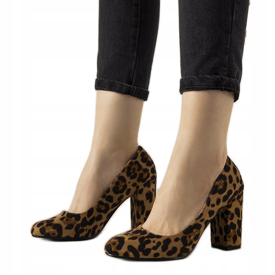 

Brązowe Skóra ekologiczna Buty Czółenka r.38