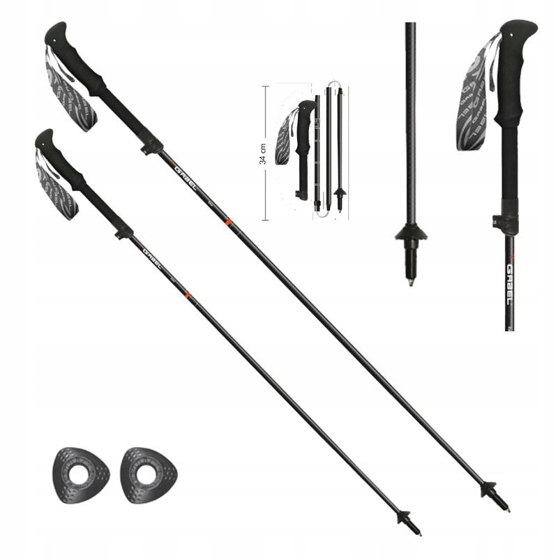 Kije trekkingowe Gabel Ibex Carbon Xts 105-120 cm