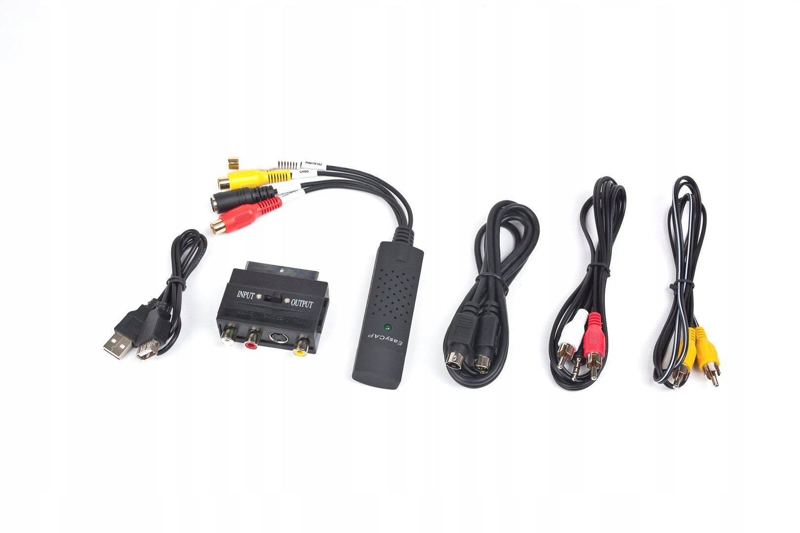 Adapter Gembird UVG-002 (usb M Rca, S-Video F; 0,50m; kolor czarny)