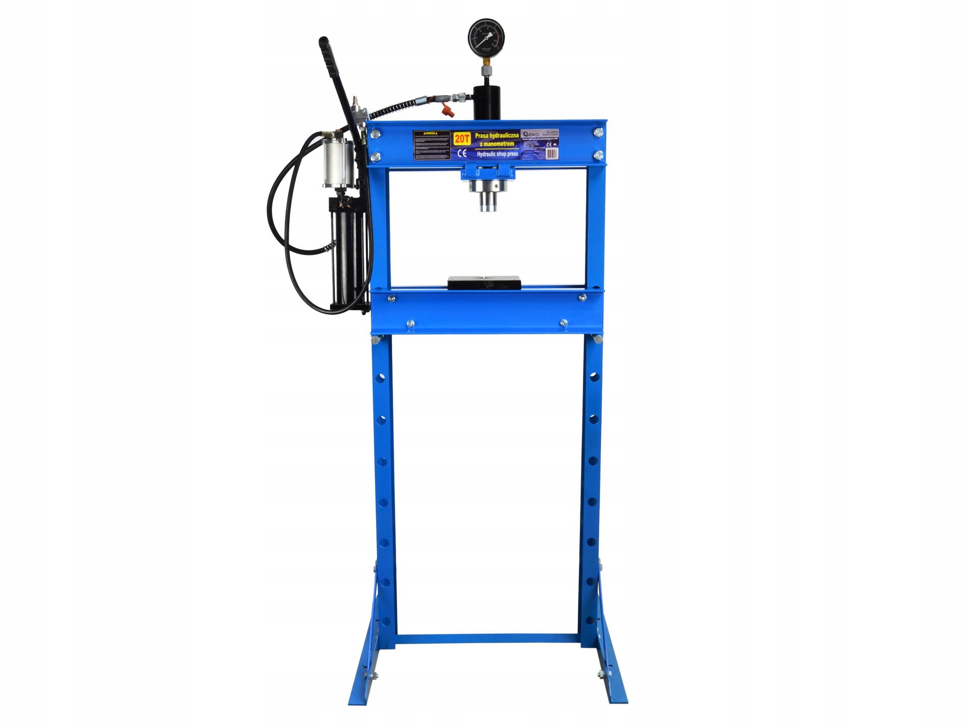 PRASA HYDRAULICZNO PNEUMATYCZNA Z MANOMETREM 20000KG PRASA 20T
