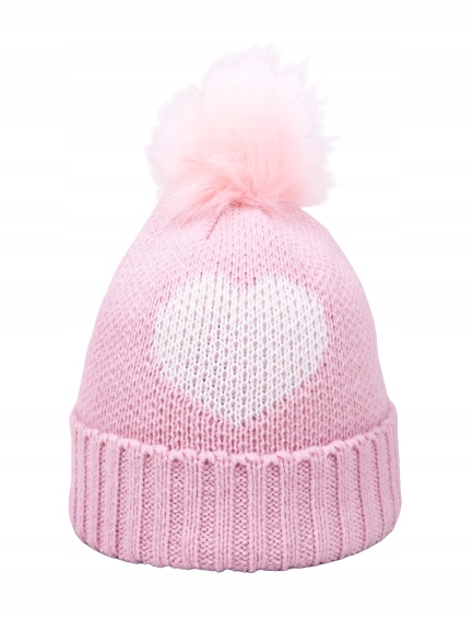 

zimowa Czapka Pompon dziewczyna 46-48 cm