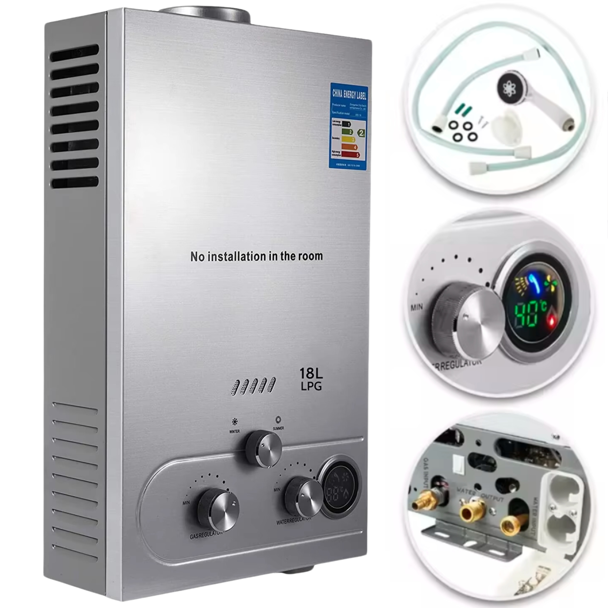 Průtokový Ohřívač Vody Bojler 8 L 16 Kw Pro Vířivku A Obytný Vůz