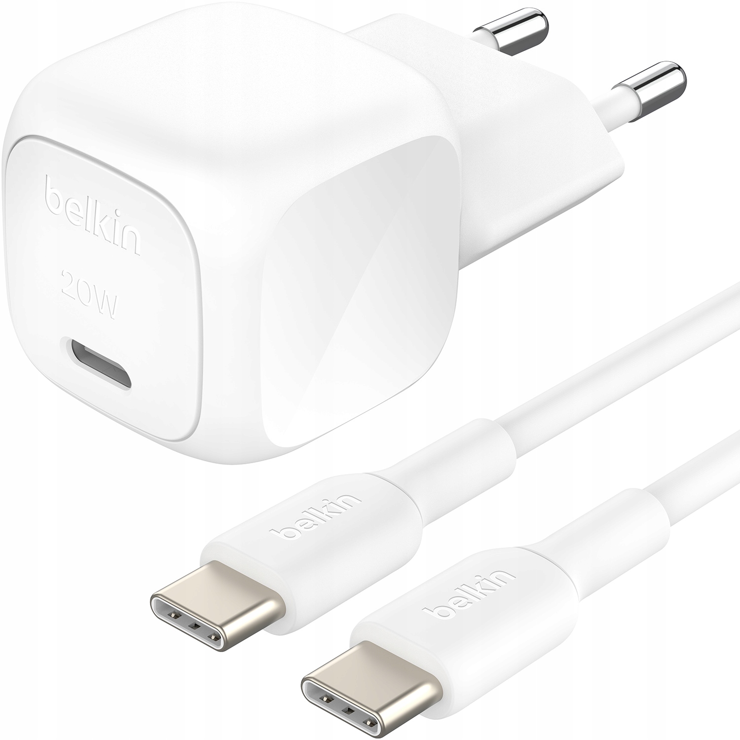 Ładowarka sieciowa Belkin Compact 20W Usb-c Pd 3.1 mała kostka +kabel Usb-c