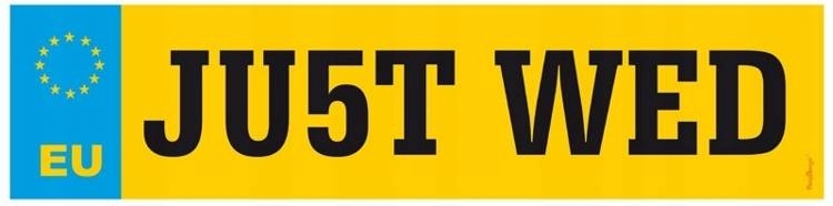 

Tablice Just Wed samochodowa Ślubne Weselne