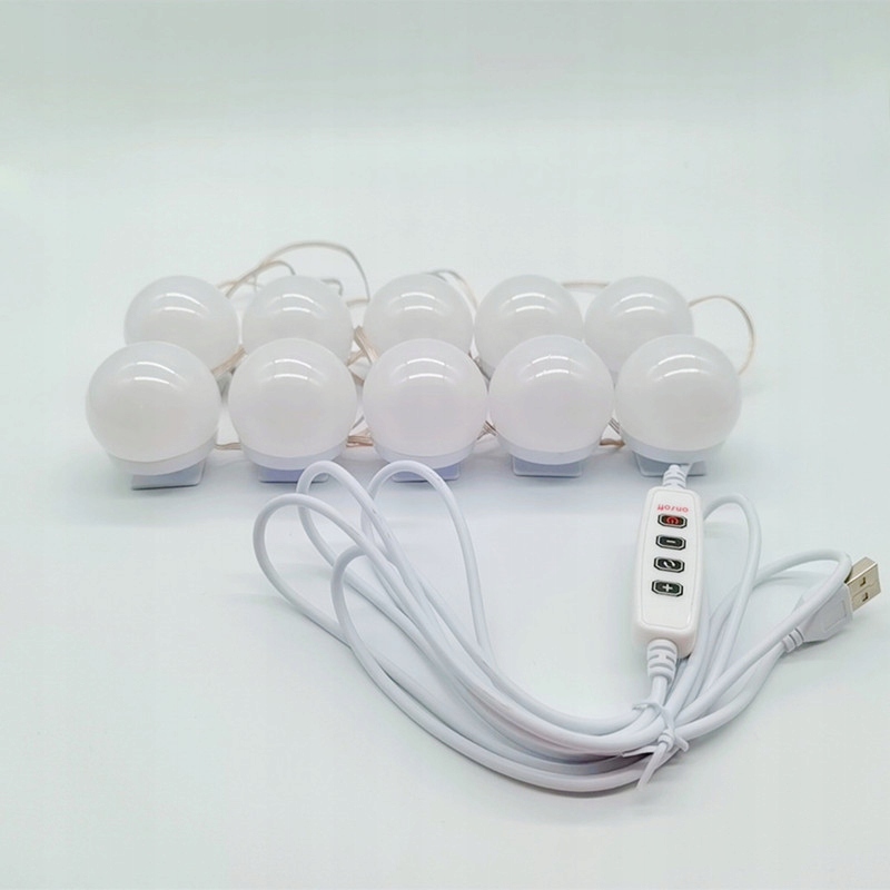 LAMPKI ŚWIATEŁKA LED NA LUSTRO DO TOALETKI MAKIJAŻ Barwa światła zmienna