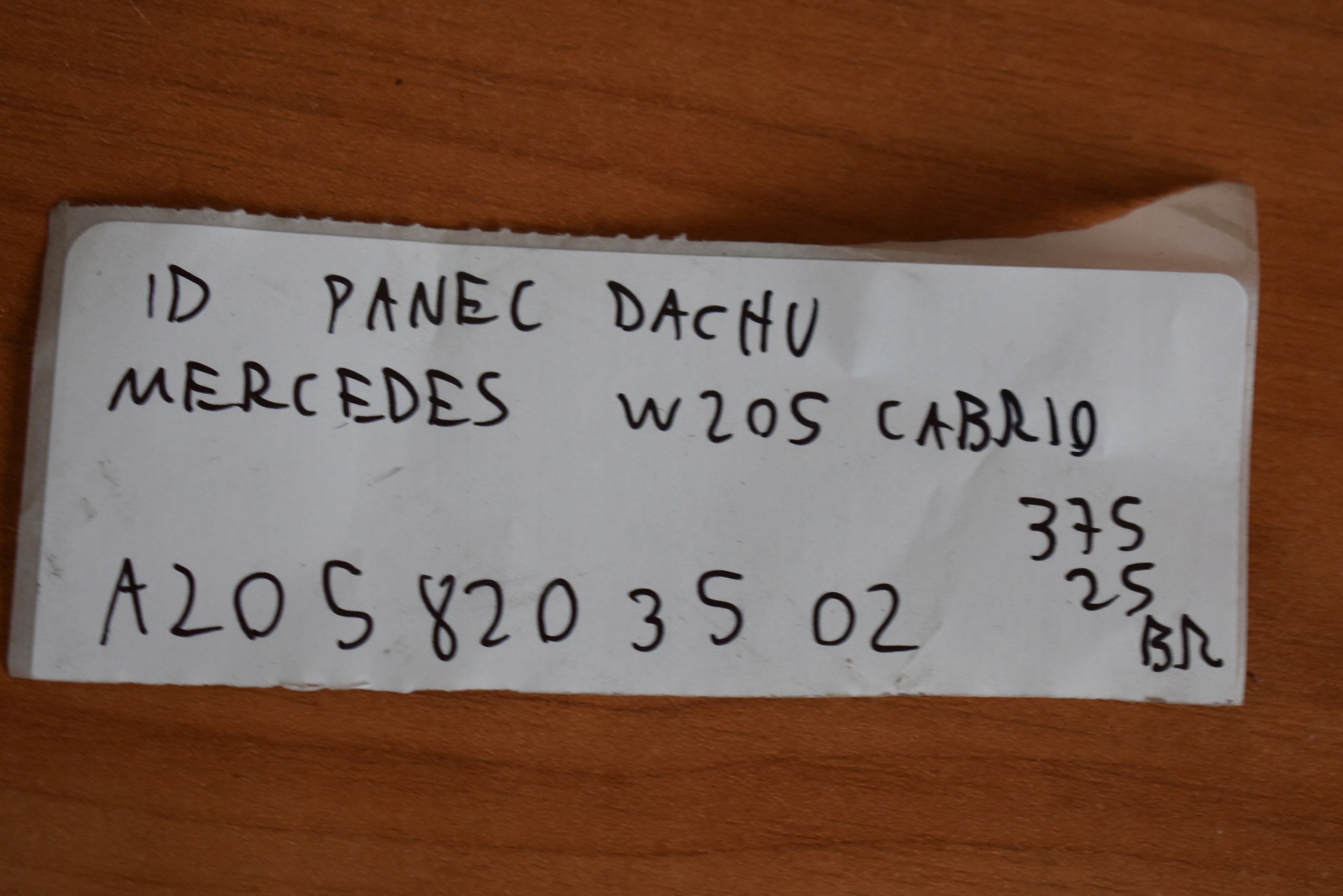 IDEALNY PANEL roofs MERCEDES W205 CABRIO 1