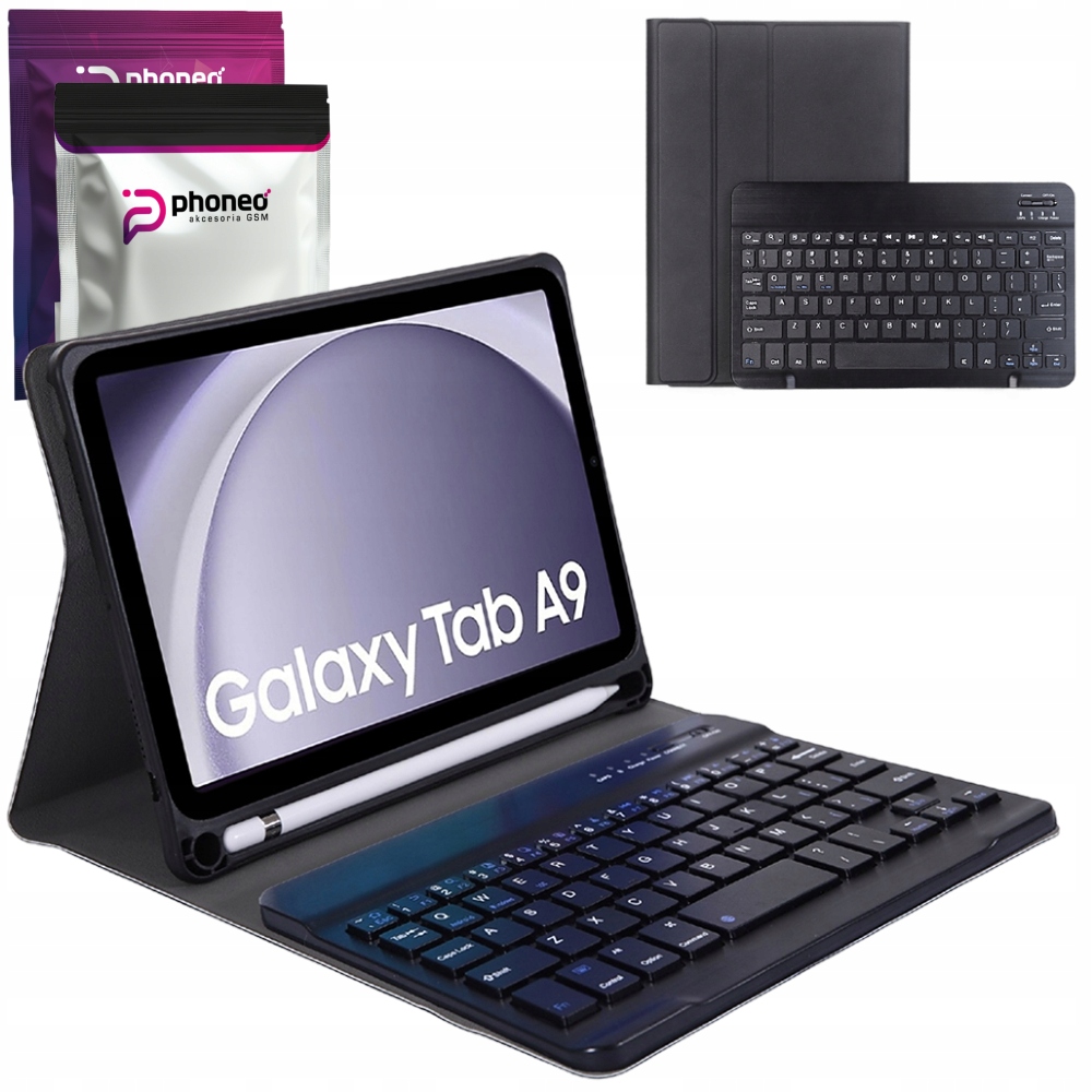 Etui z Klawiaturą Phoneo Zamykane Magnes do Galaxy Tab A9 X110 X115 8.7"