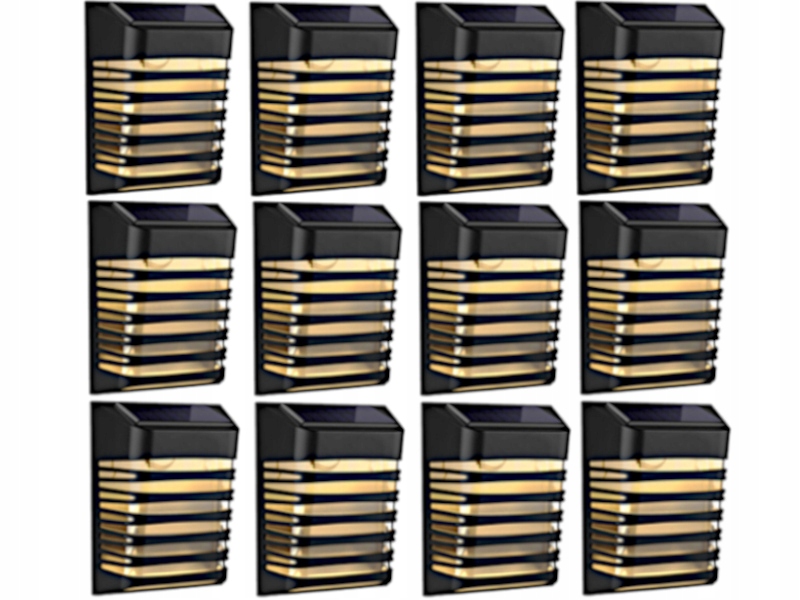 12 x Led solární nástěnné svítidlo na letní domek se senzorem soumraku