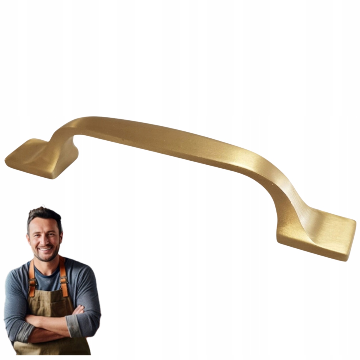 Nábytková Úchytka pro skříňku Bente 192 mm Lity Mosaz