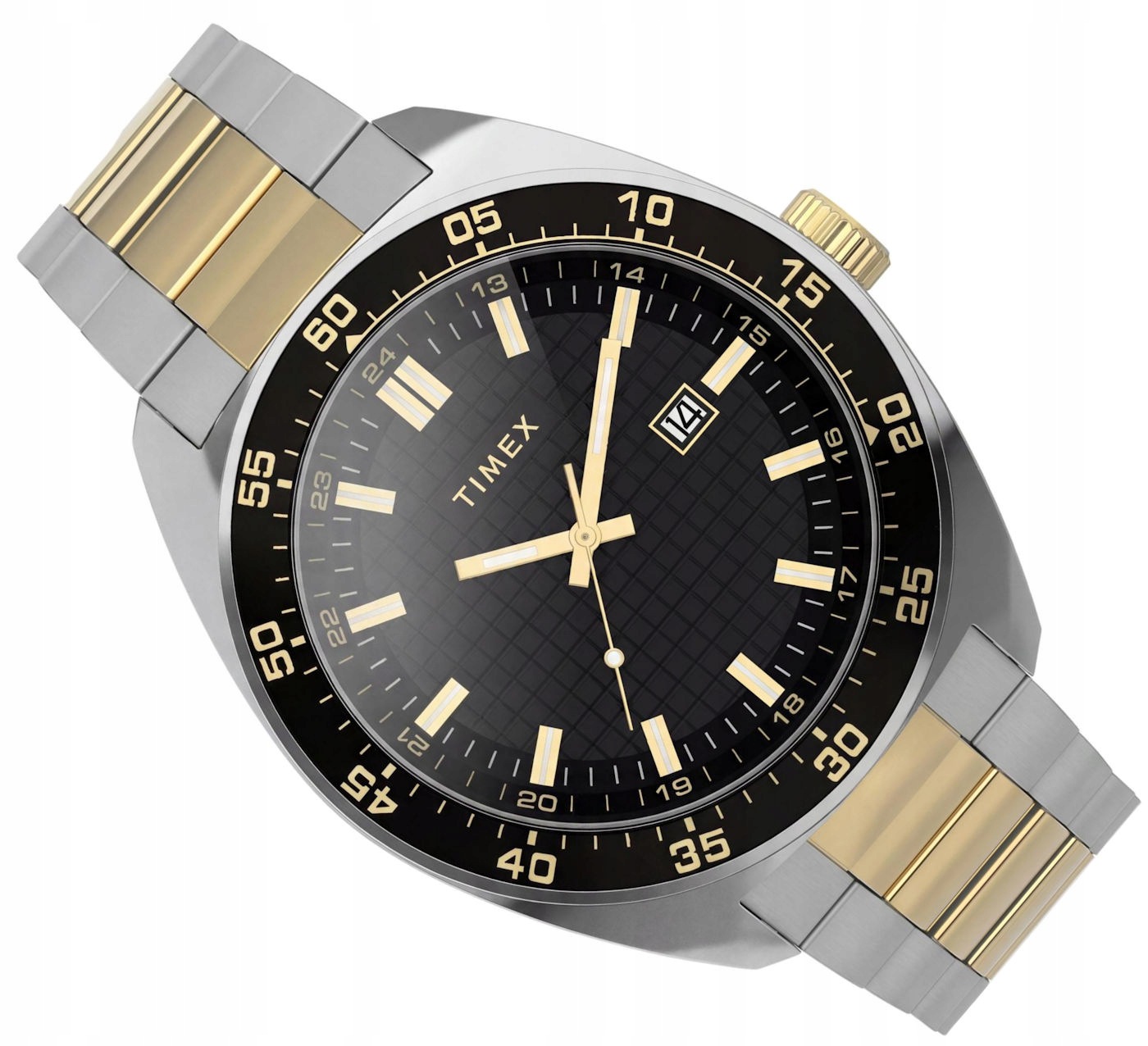 Pánské Vodotěsné Ocelové Hodinky Timex Weston TW2Y89100 50M Datumovka 45mm