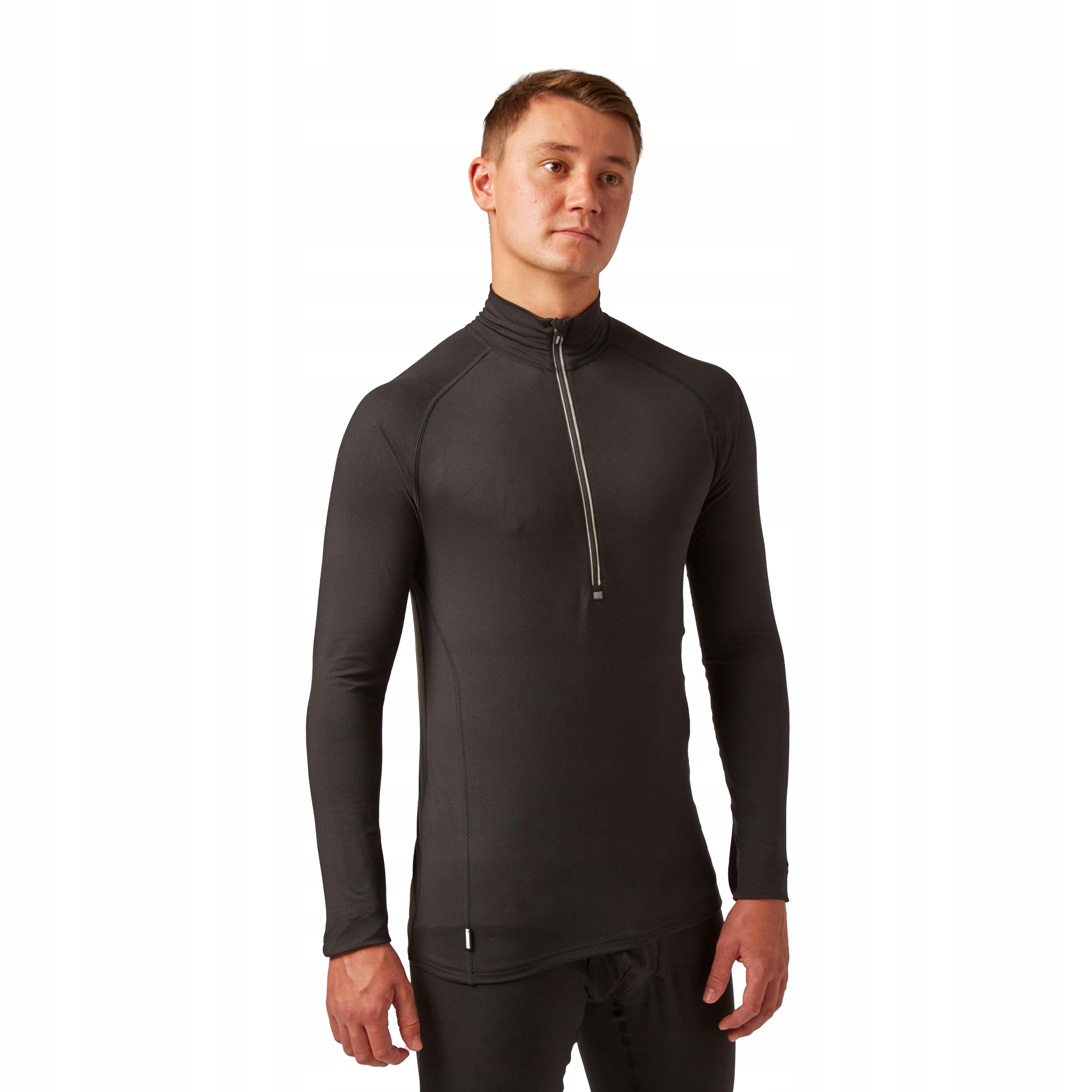 Bluza termoaktywna męska Surfanic Bodyfit Zip Neck black XXL