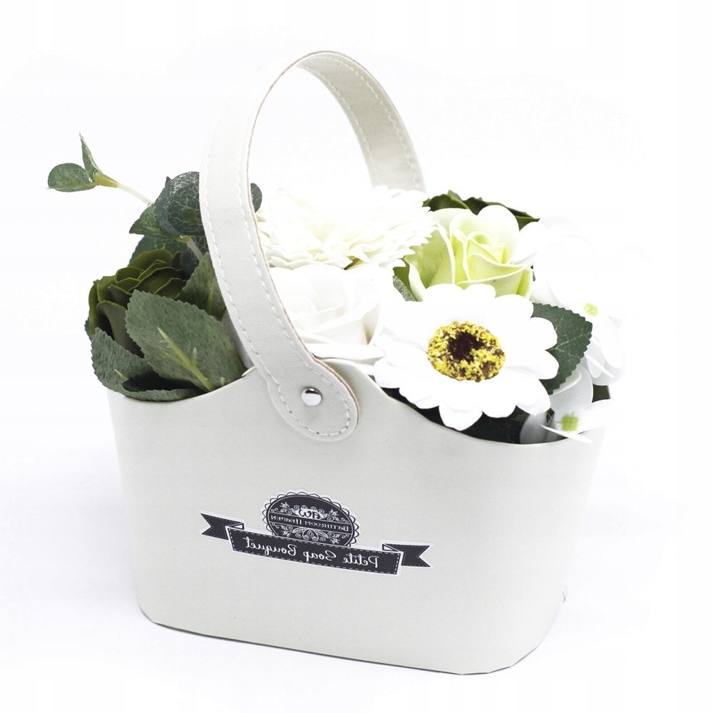 Zelená Mýdlová Kytice V Ozdobném Košíku