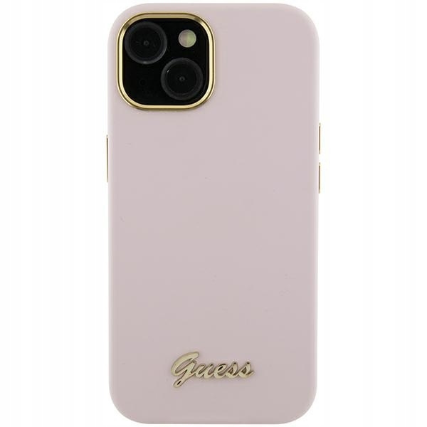 Pouzdro Guess GUHCP15XSMBSLP Apple iPhone 15 Pro Max pevné pouzdro Silikon Script
