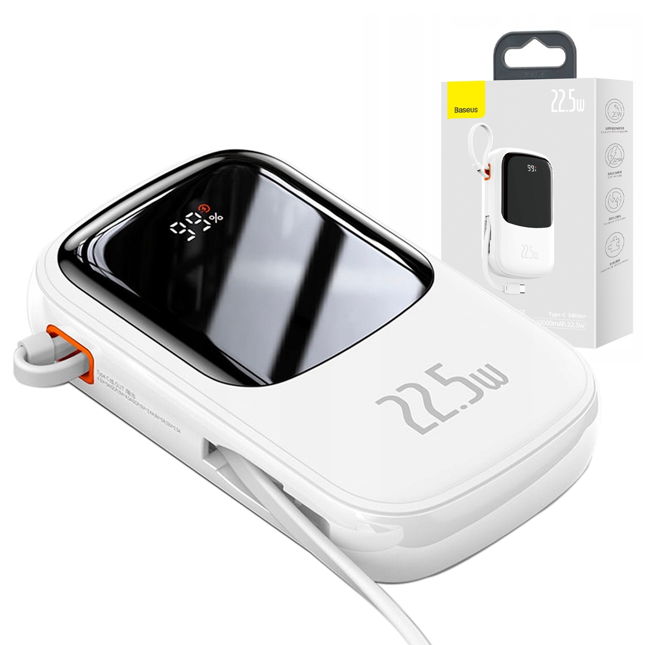 

Baseus Power Bank 20000mAh 22,5W Usb/usb-c/ip Qc
