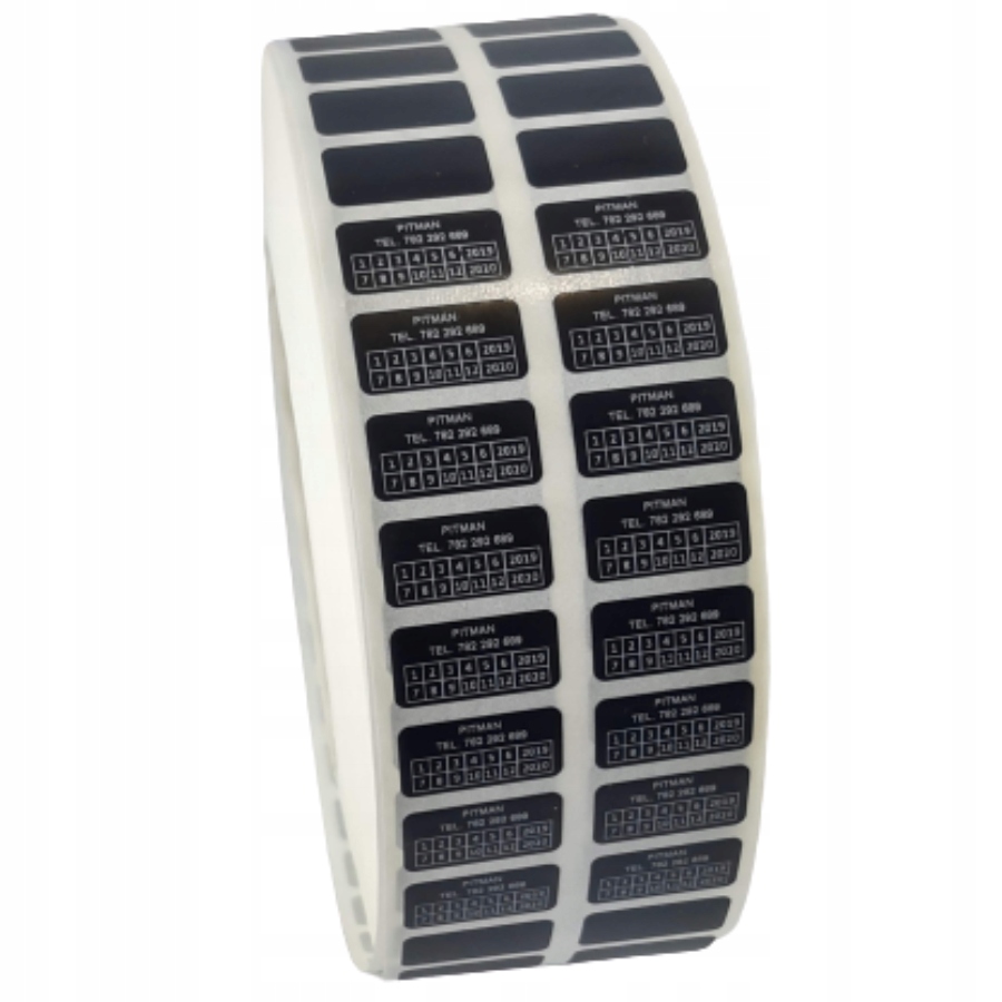 Plomba void czarna zero transfer 20*10 mm 500 szt
