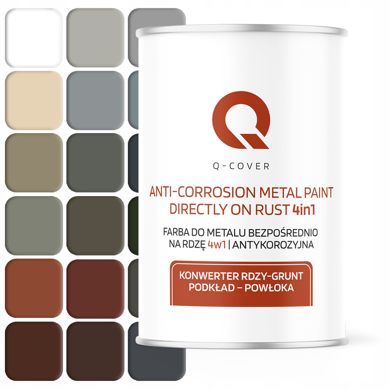 Farba Antykorozyjna Do Metalu Blachy 1L Kolor 20 Prosto Na Rdzę Trwała