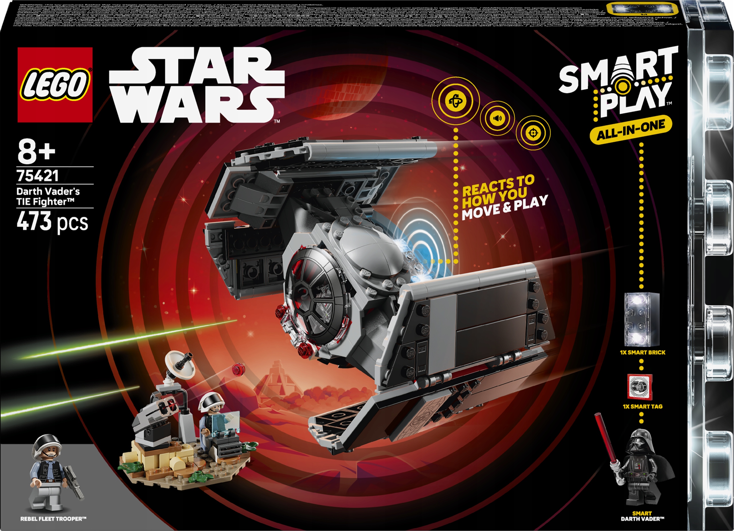 LEGO Star Wars 75421 SMART Play Myśliwiec TIE Dartha Vadera