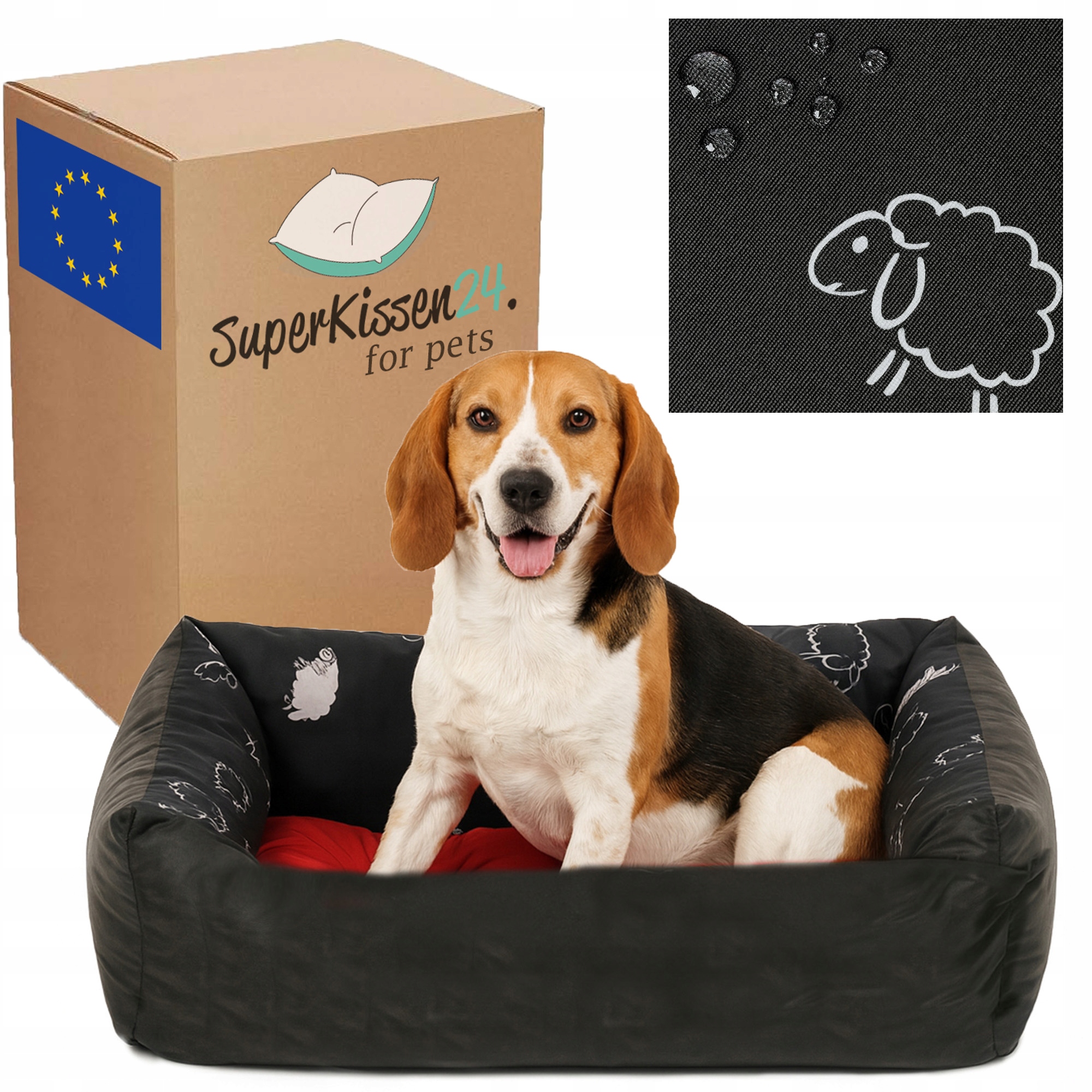 Levně Pelíšek pro psa pelíšek 120x90 bordo ortopedický