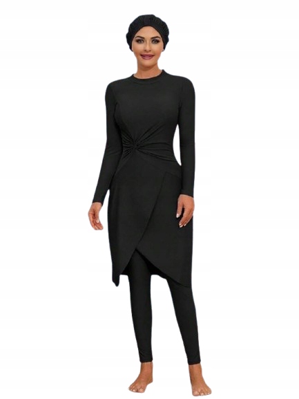 Shein Černé Dvoudílné Plavky S Dlouhým Rukávem M 1JB