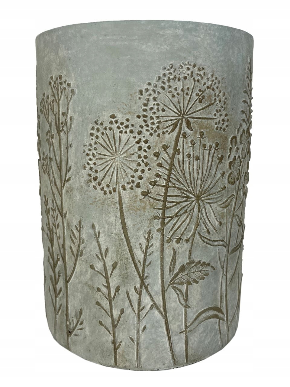 

Doniczka Osłonka Szara Duża Kwiaty 20x14,5
