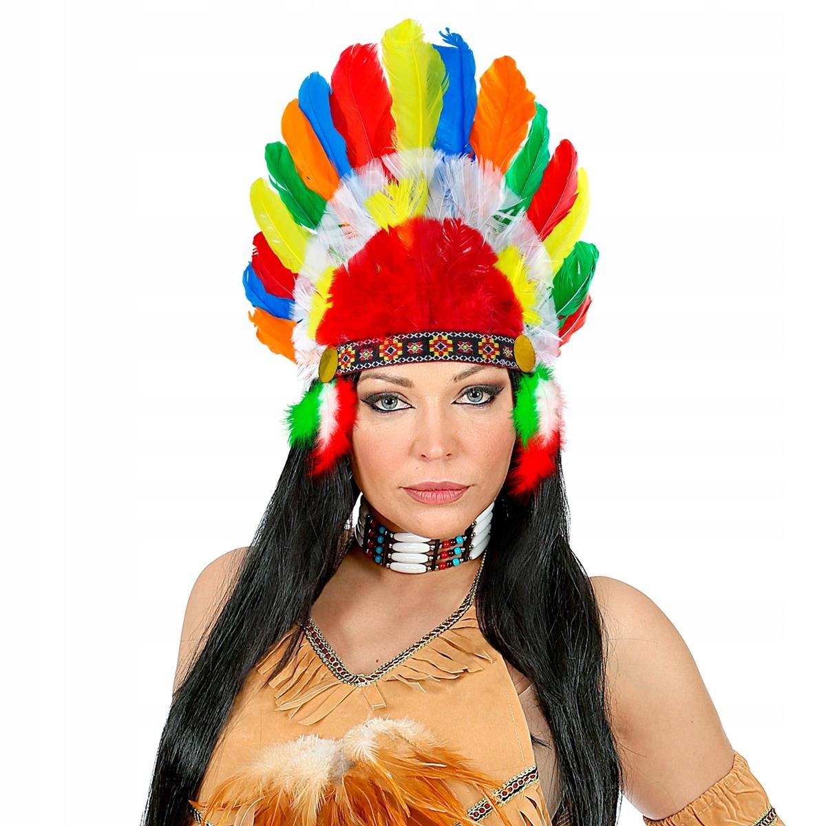 

Pióropusz Indianina Indiański Kolorowy Imprezowy