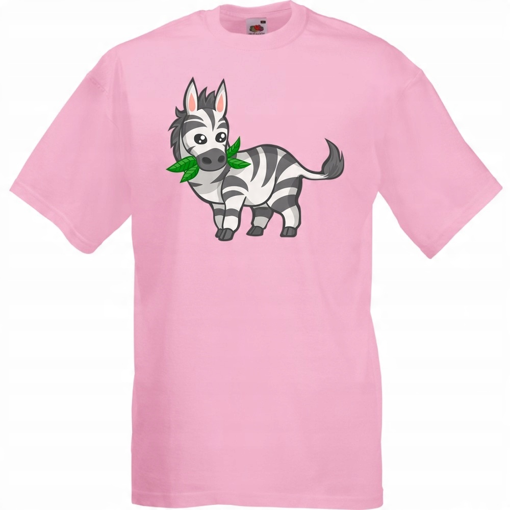 

Koszulka zebra kreskówka zwierzęta XXL różowa