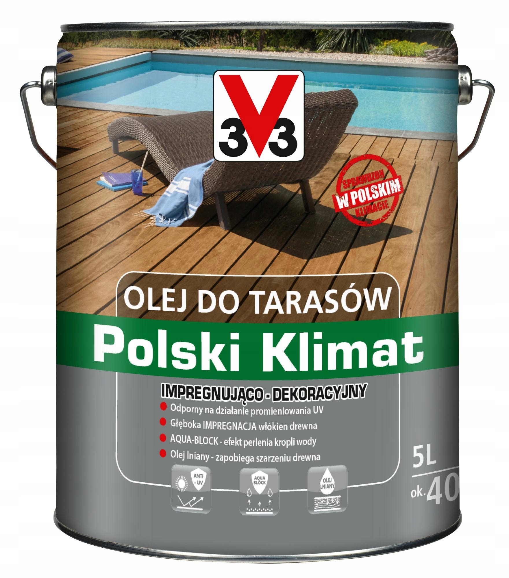 

Olej do tarasów V33 Polski Klimat Tek 5 l