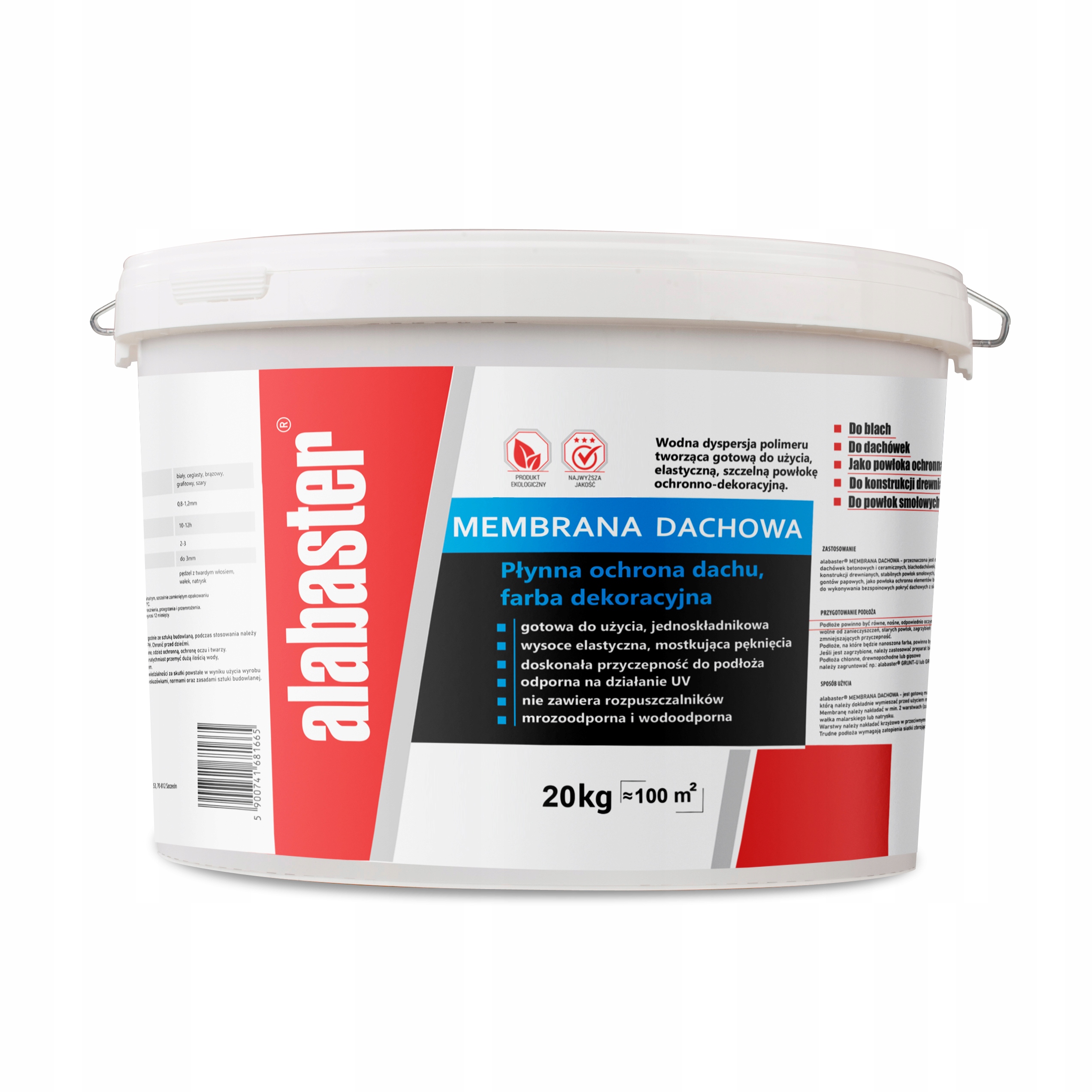 Barva pro utěsnění 20 kg, barva šedá, membrána