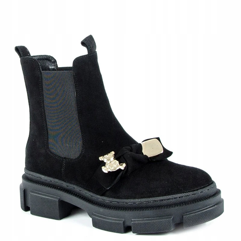 Karino 4780 Kotníkové Boty Workery Trapery Černá Kůže 39