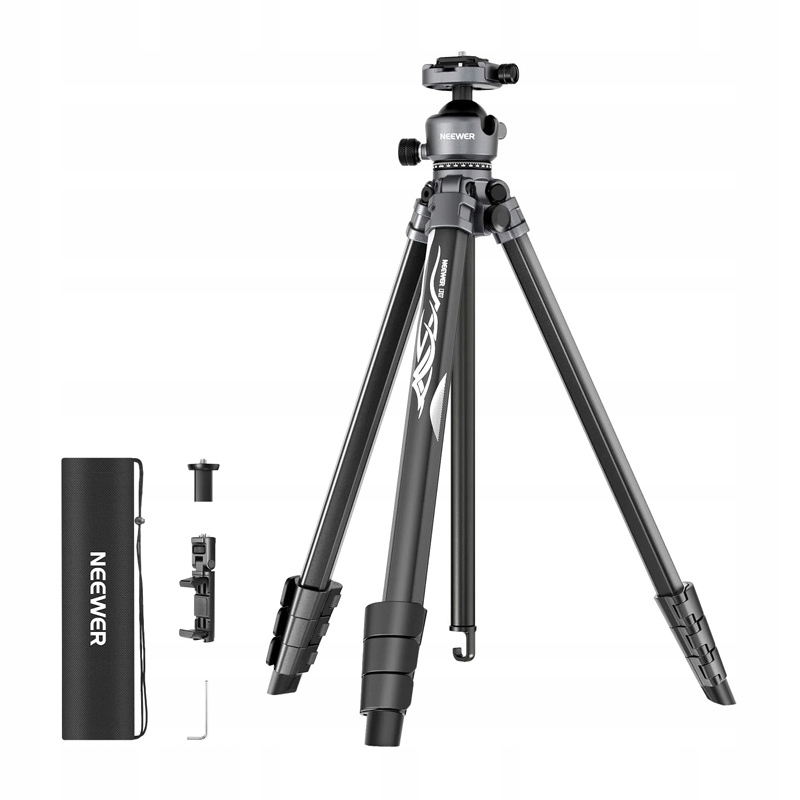 Neewer LT07 Statyw Aluminiowy 156Cm Arca 10Kg Do Dslr Smartfona Podróżny XL