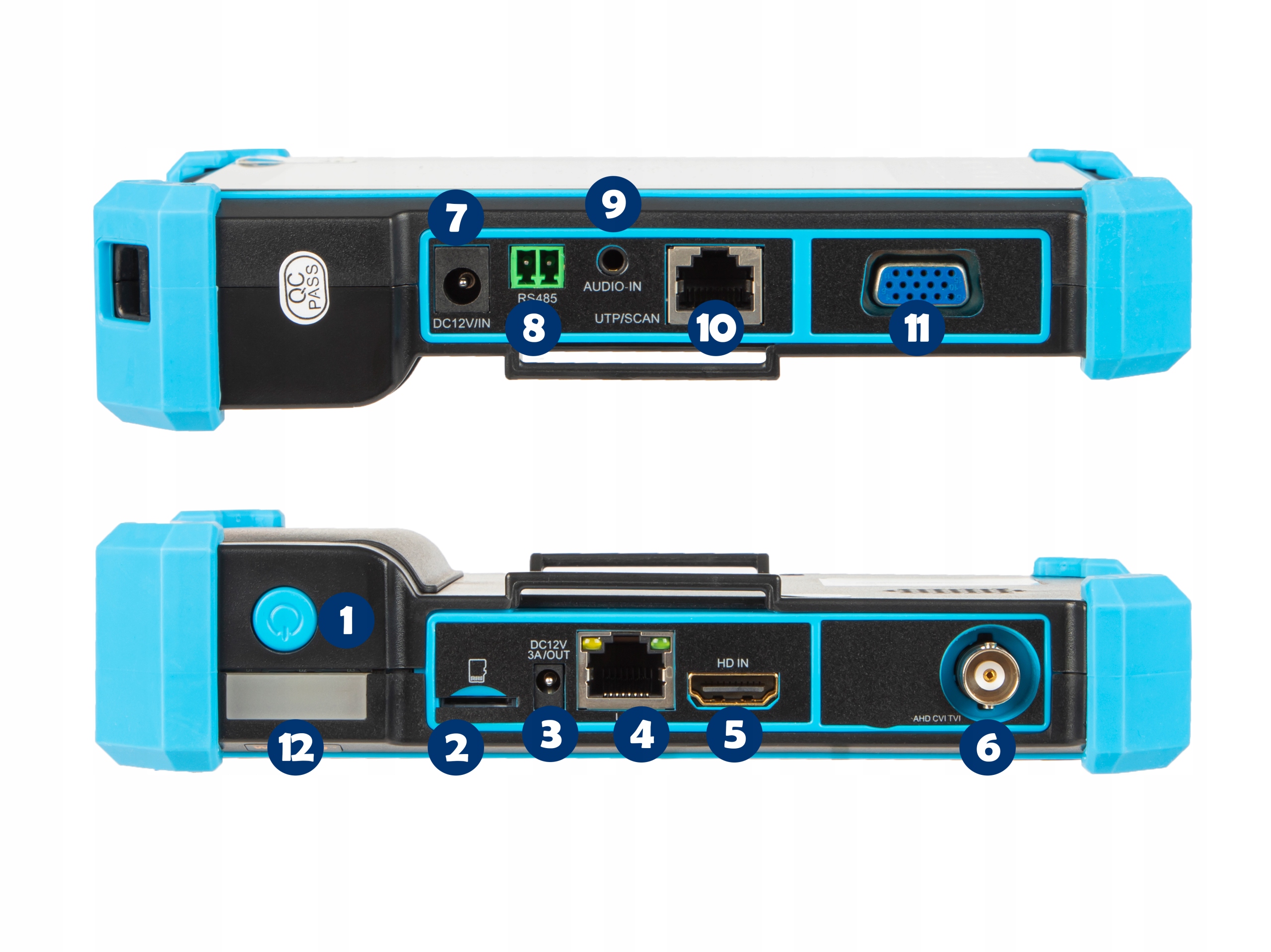 TESTER CCTV Dotykowy IPS 5,4'' do kamer IP HD 8MP do monitoringu MONTERSKI Marka Prolech