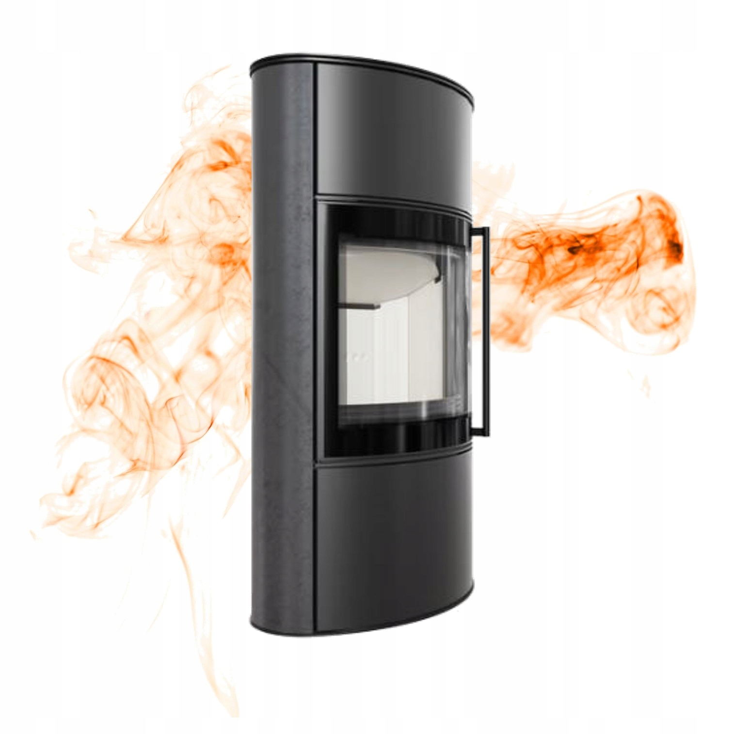 Kamna ocelová koza Bjorn Vysoká 7kW akumulační keramika Grafite Satin