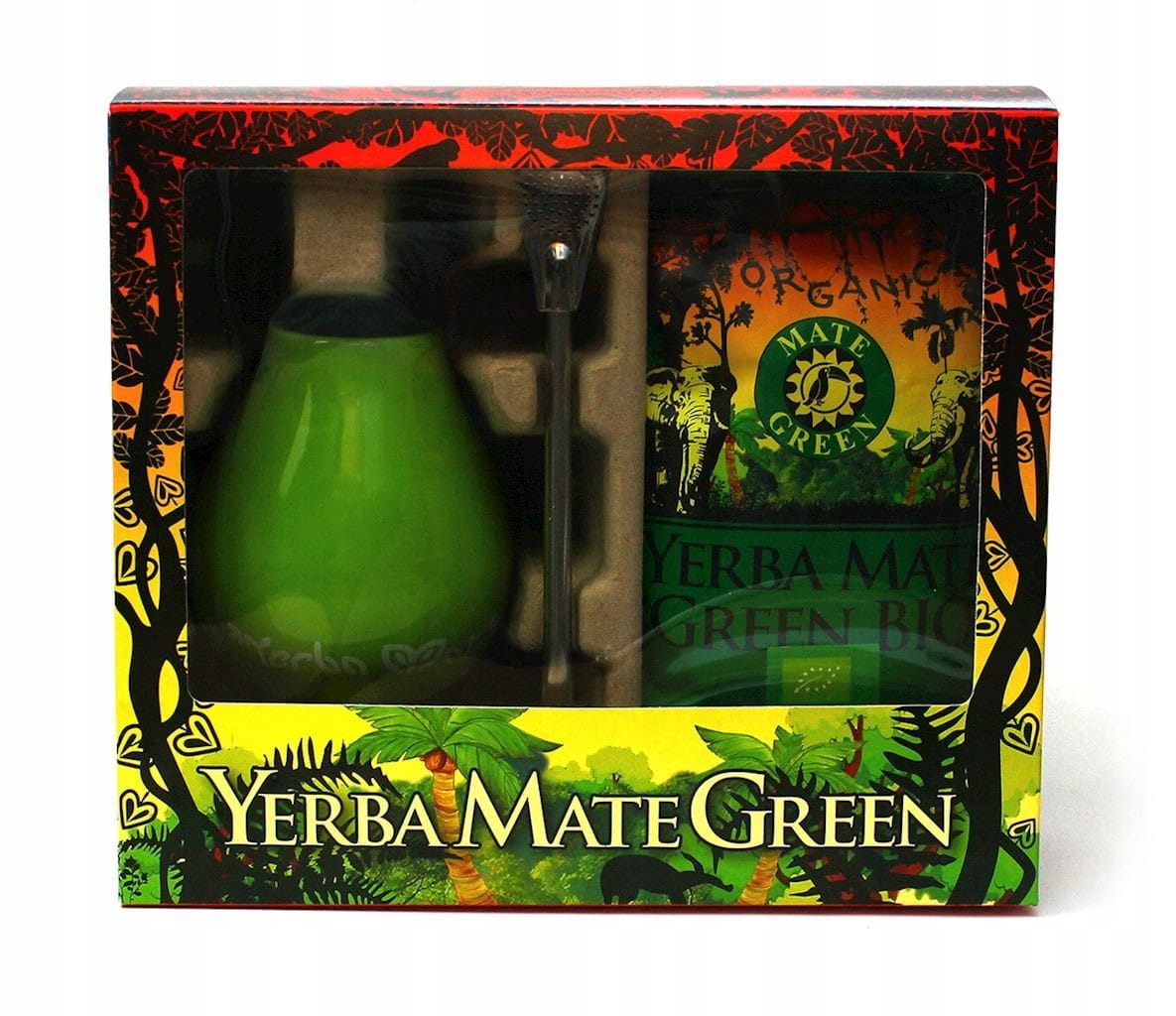 Levně Set (yerba Mate Bio 400 g, Matero (náhodný Vzor), Bombilla) Yerba Mate