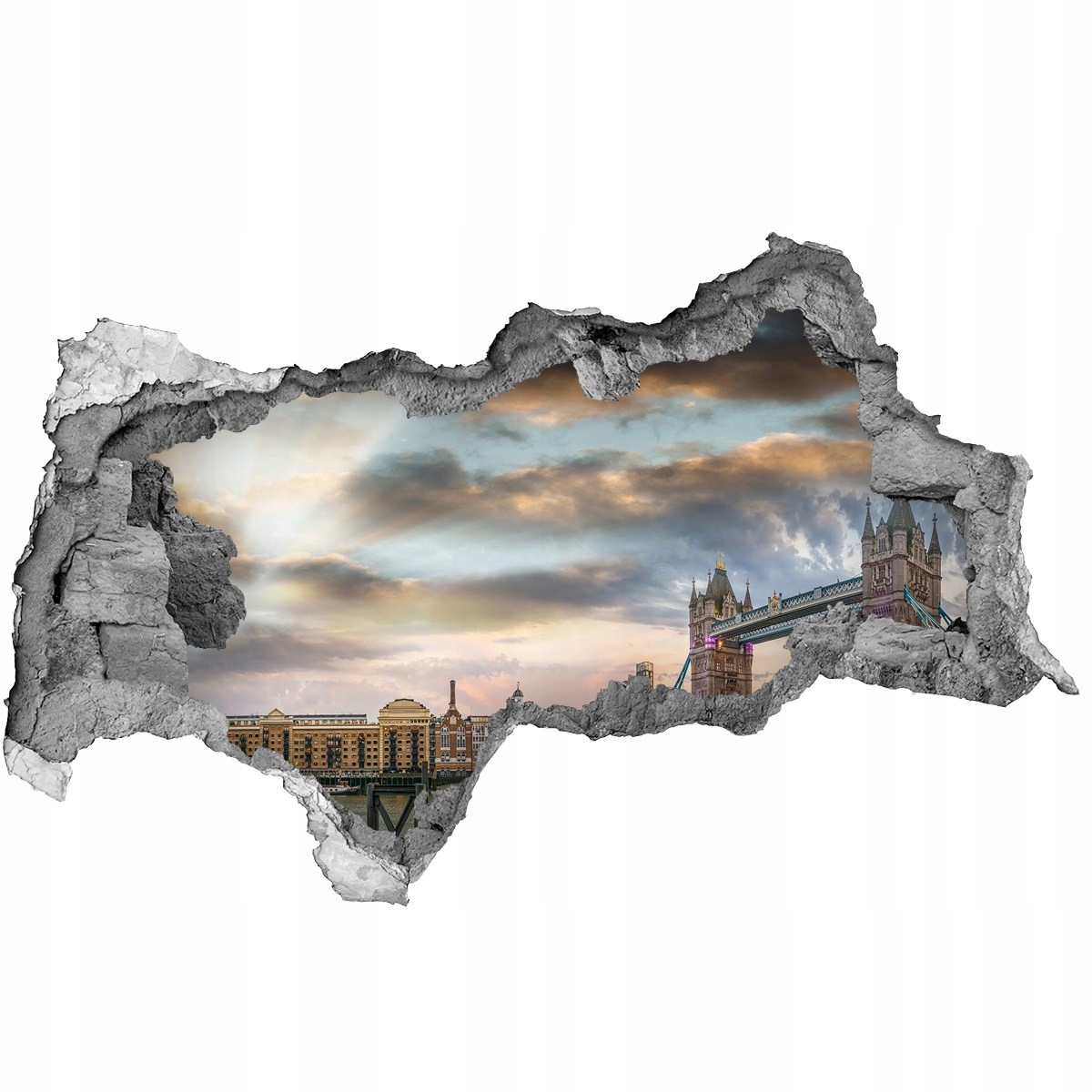 

Fototapeta dziura na ścianę Tower Bridge Londyn