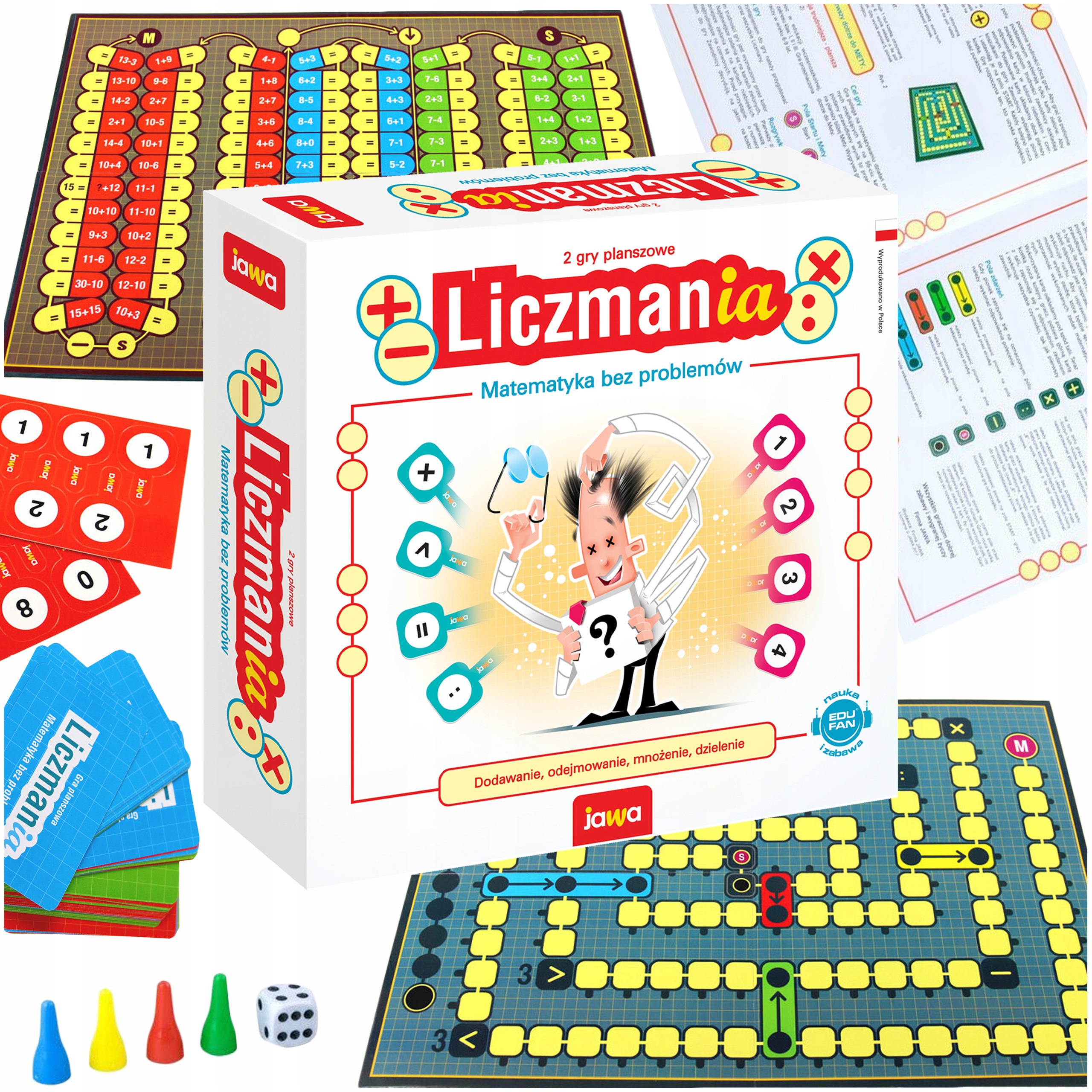 Liczmania Gry Planszowe Gra do Nauki Liczenia Planszówka dla Dziecka Nauka