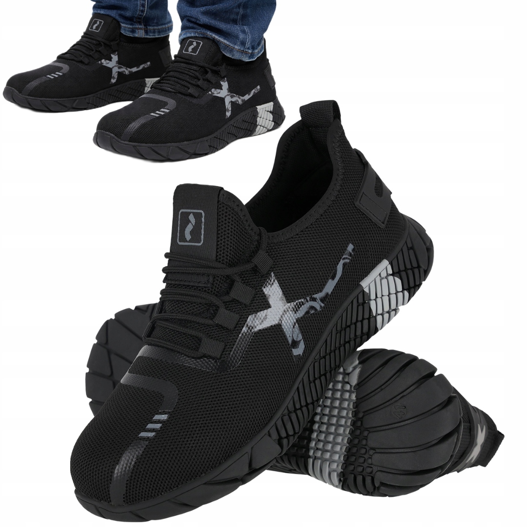 Buty robocze półbuty Sportowe oddychające Z Noskiem antypoślizgowe kevlar