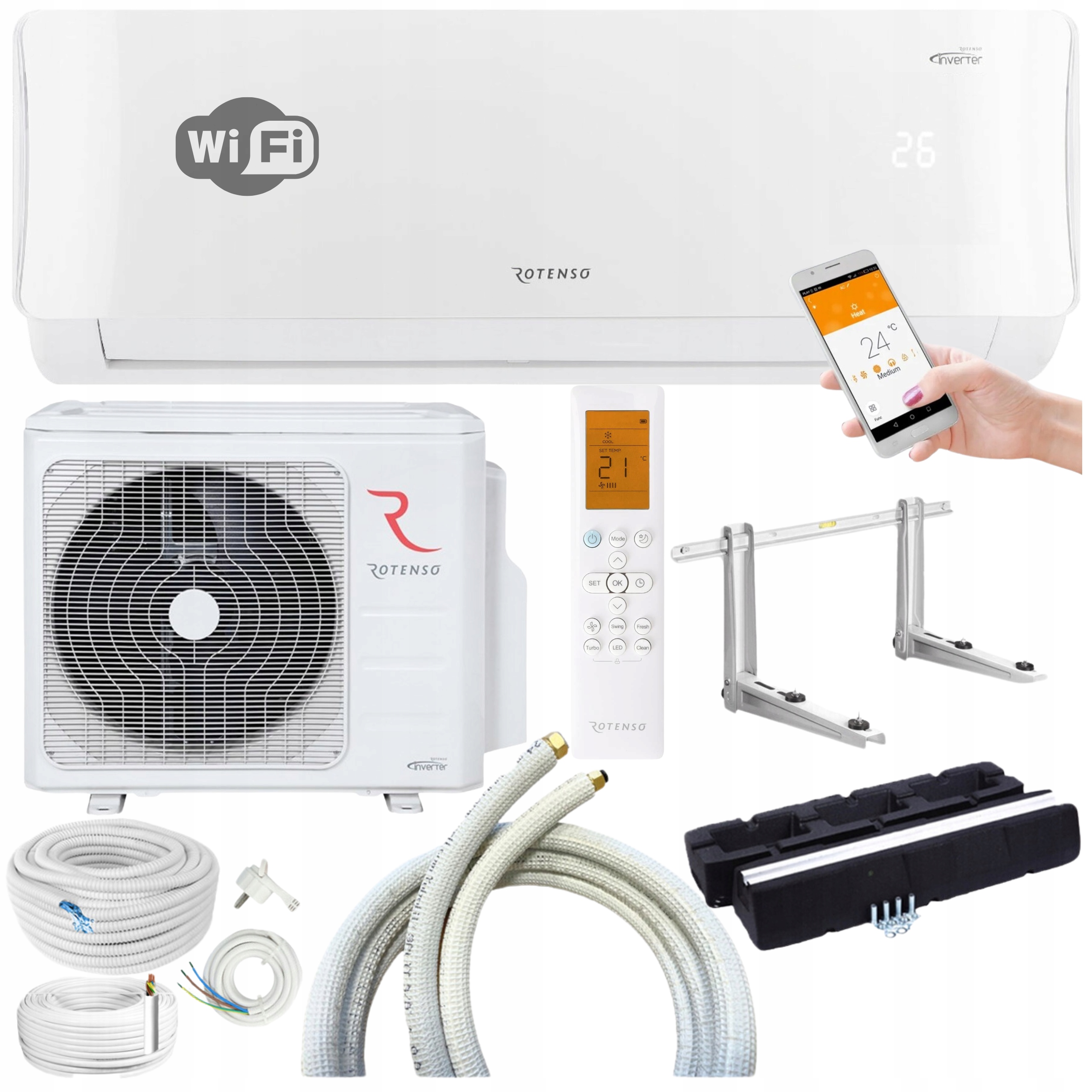 Nástenný klimatizátor Rotenso Imoto X 3,5 kW Sada Pre Samostatnú Montáž