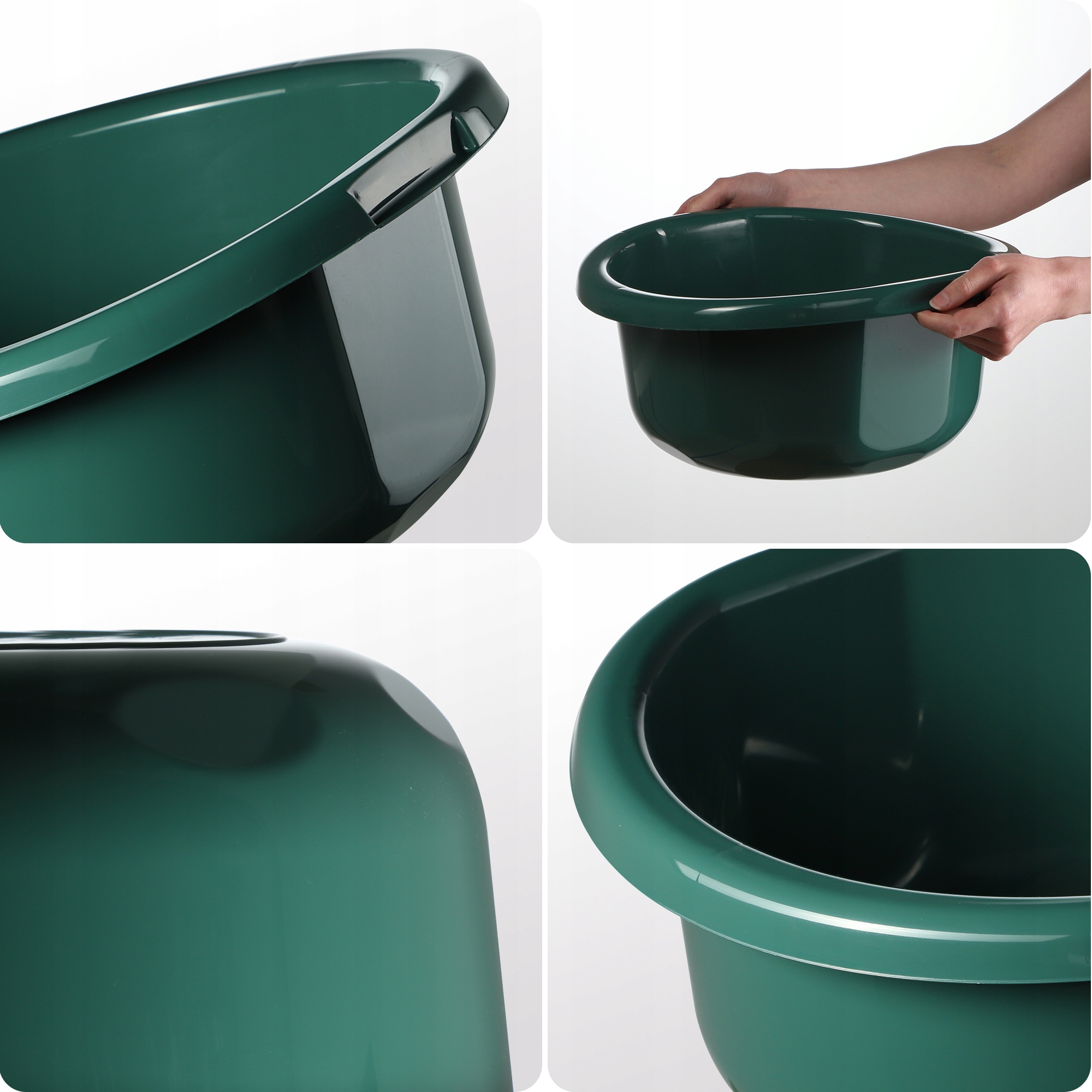 MISKA NA PRANIE 11L OKRĄGŁA MIEDNICA ZIELONA Szerokość produktu 36.4 cm