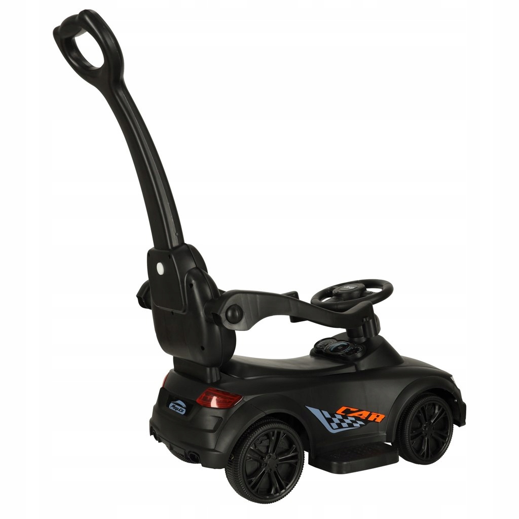 SAMOCHÓD JEŹDZIK PCHACZ Z DŹWIĘKIEM I ŚWIATŁAMI CZARNY RĄCZKA Kolor Czarny