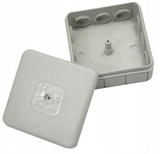 PUSZKA NATYNKOWA HERMETYCZNA 85x85x37 400V IP55 Szerokość 85 mm