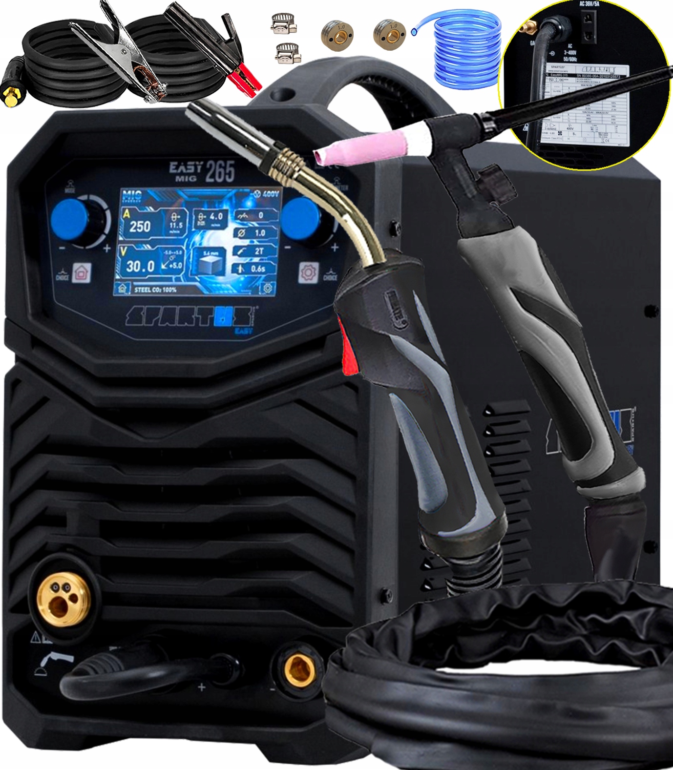 Migomat Spartus 250A Synergie Tig Mma Alu Flux LCD