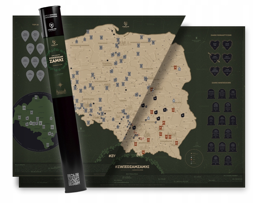 

Mapa Zdrapka Zwiedzam Zamki